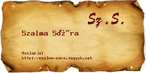 Szalma Sára névjegykártya