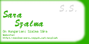 sara szalma business card